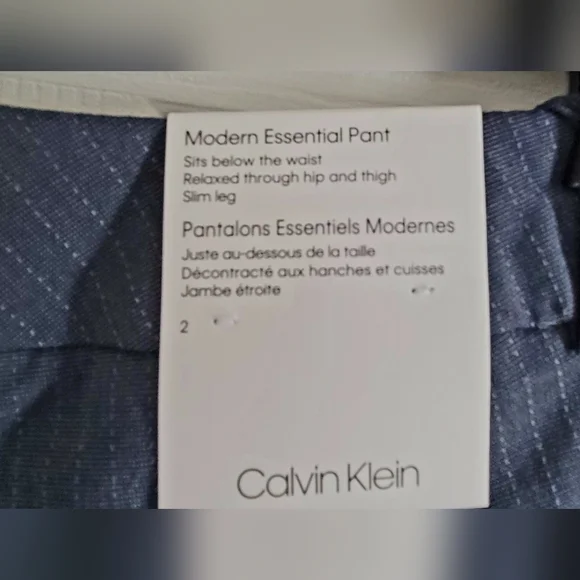 NWT- Calvin Klein Pinstripe Modern Essential Pant - Picture 5 of 8